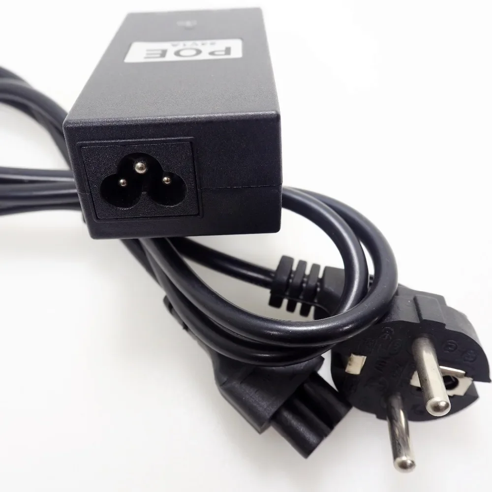 CCTV Security 24V1A 15.4W POE adapter Desktop POE Injector Ethernet power for POE IP Camera Phone PoE Power Supply EU Plug