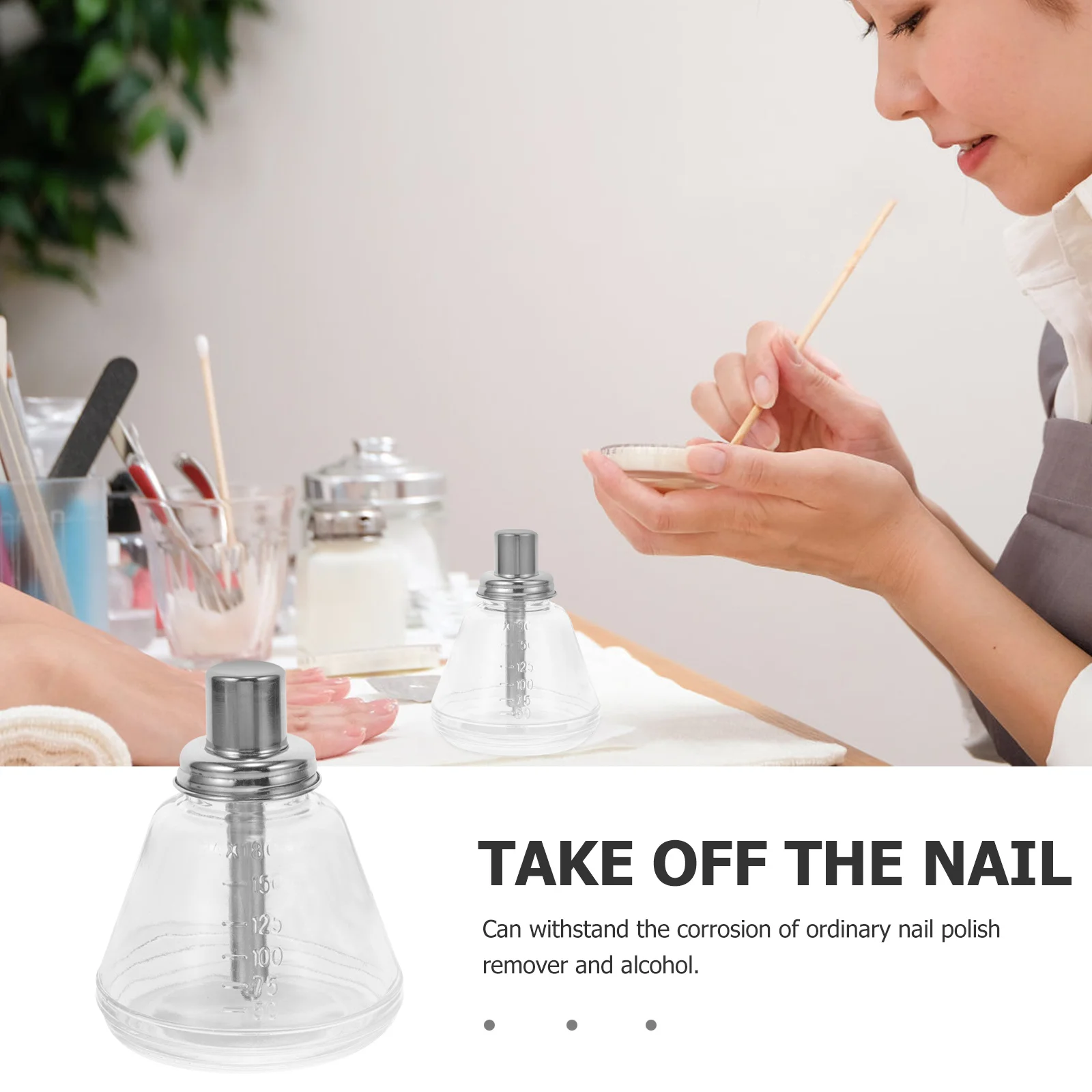 Garrafa de imprensa à prova de vazamento removedor de esmalte dispensador líquido recarregável portátil manicure limpeza recipiente de armazenamento viagem