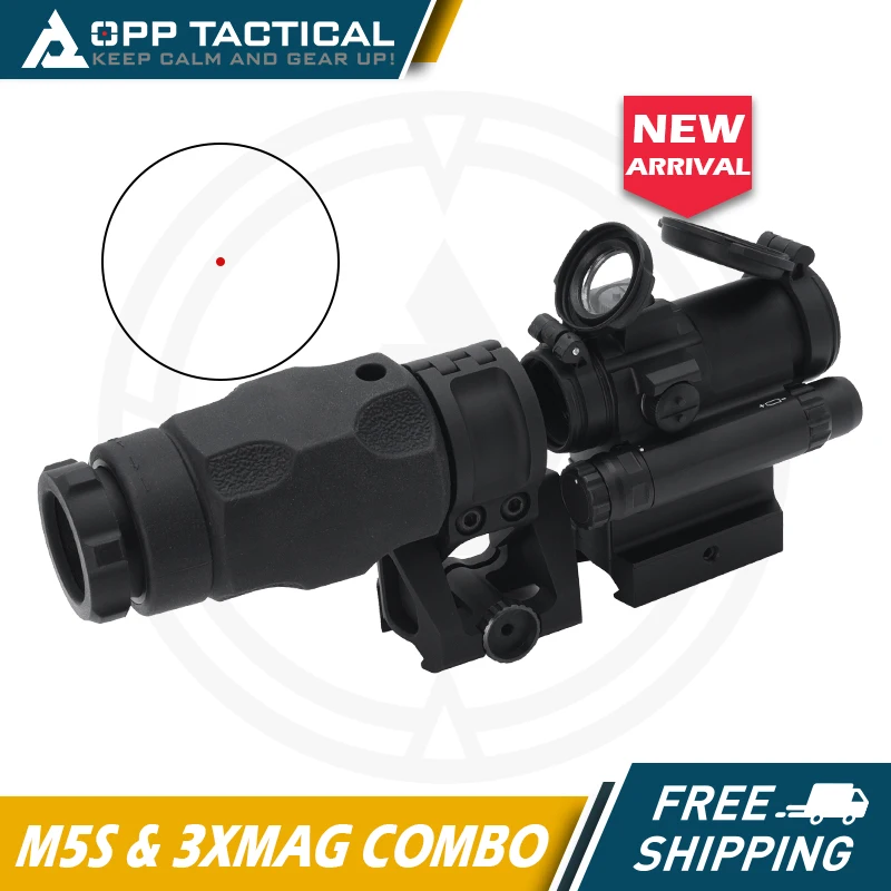 

Red Dot Sight M5S with 3XMAG Magnifier Unity and FTC Mounts High Optical Centerline Combo