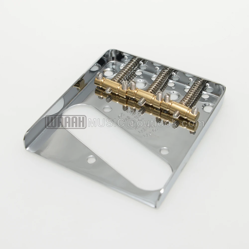 Electric Guitar Bridge Brass Saddle Bridge For Tlcaster Guitar with logo for Electric Guitar Parts Accessories