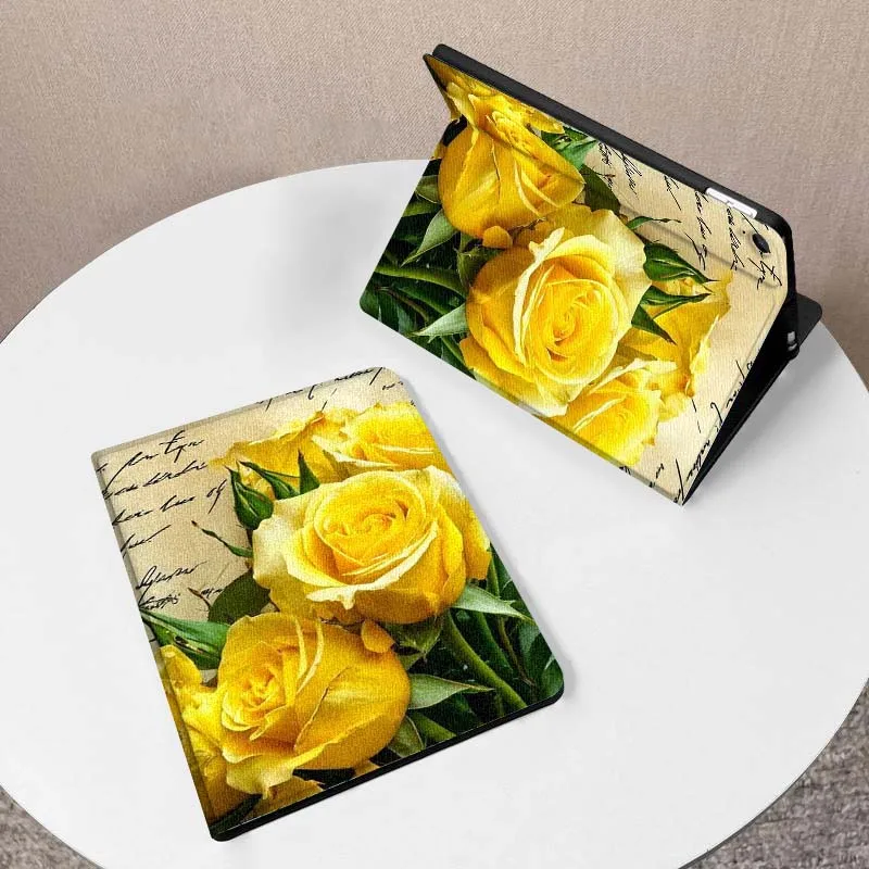 

Yellow Rose Pattern For Samsung Galaxy Tab A7 A9 A11 S6 A A8 Lite Plus 2025 10.4 10.5 10.1 Inch Tablet Case