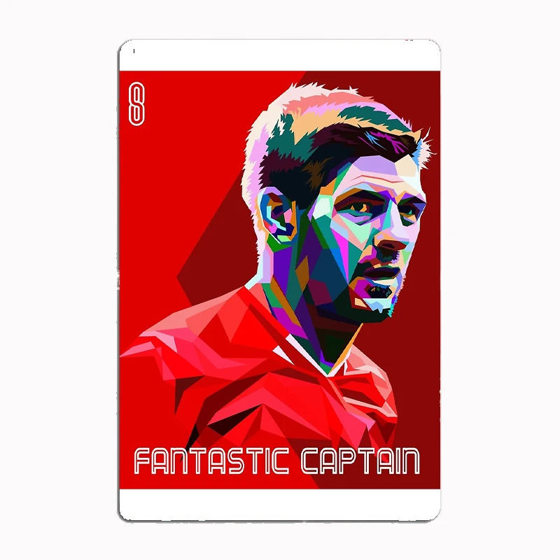 Steven Gerrard Fantastic Captain Poster Football Player Retro Metal Sign Club Indoor Room Decor Custom Tin Home Wall Decor