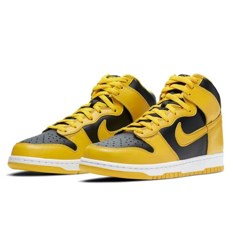 Nike Dunk sapatos de skate retrô alto para homens e mulheres, tênis preto panda slam varsity, esportes casuais ao ar livre, tênis de corrida