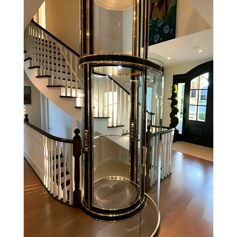Budget Friendly Modern Home Elevator Lift Villa Glass Panoramic Elevator Lift 1-4 Floor Houses Apartments Warehouses Malls Hotel