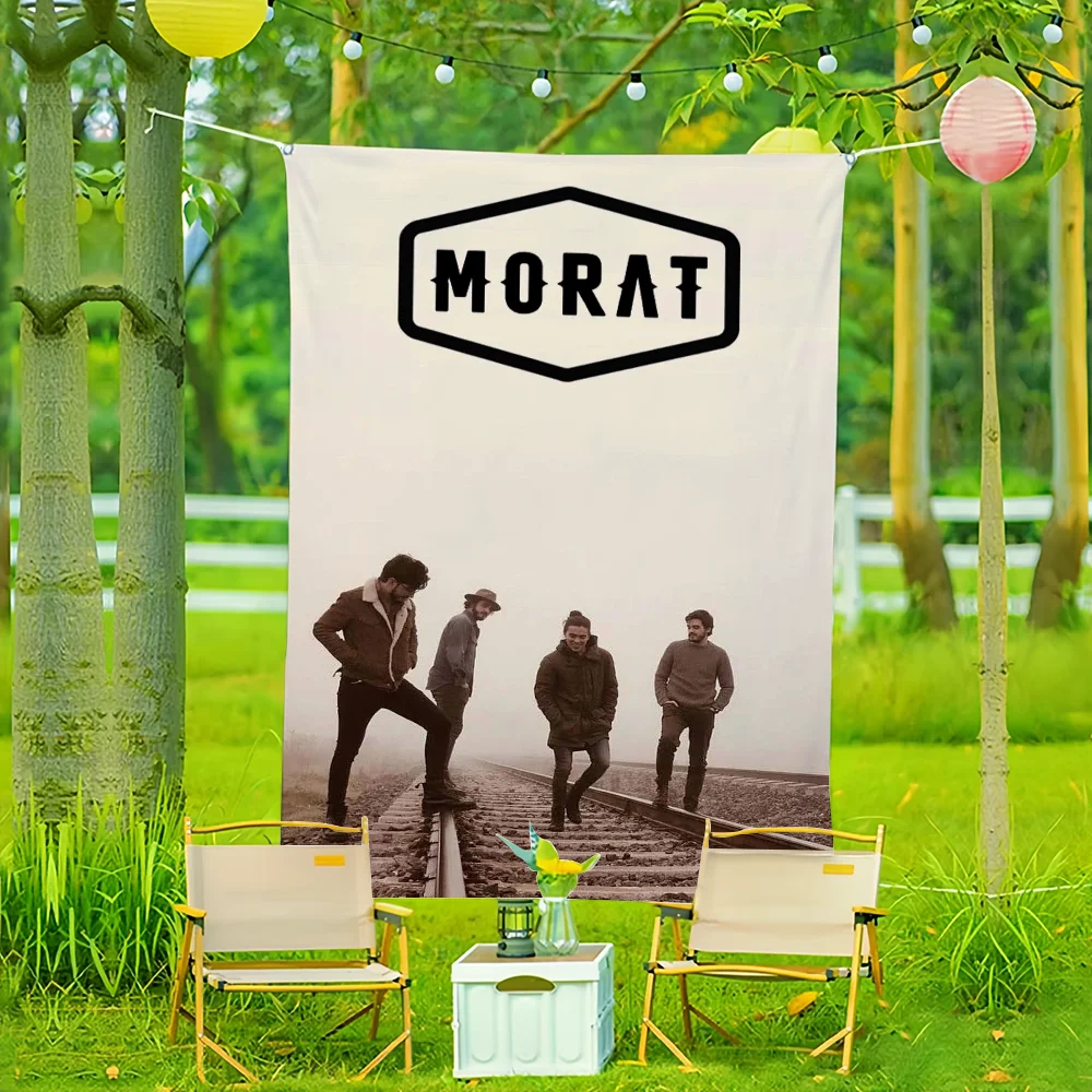 Morat Band flag High End Quality Living Room Home Banner Printing Artistic Atmosphere Style Camping