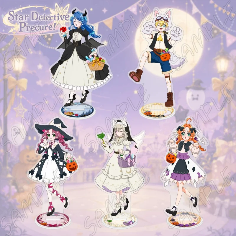 Anime Star Detective Precure! Acrylic Stand Figure Fancy Halloween Parade Cosplay Ruka Mikuru Model Plate Desk Decor Keychain