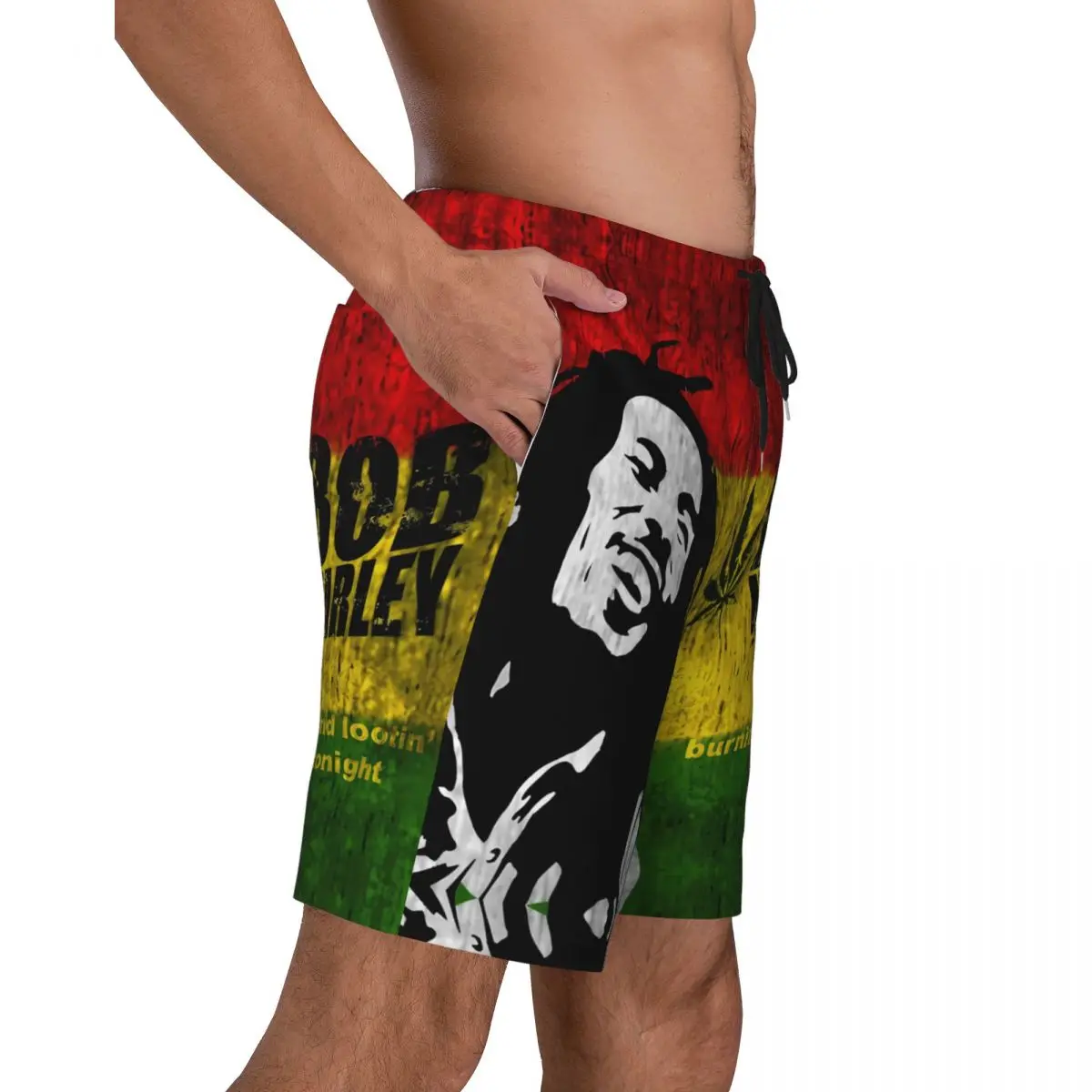 Men Gym Shorts 3D Printed B-Bobs M-Marleys Beach Trunks Cool Pattern Breathable Running Surf Trendy Large Size Board Short Pants