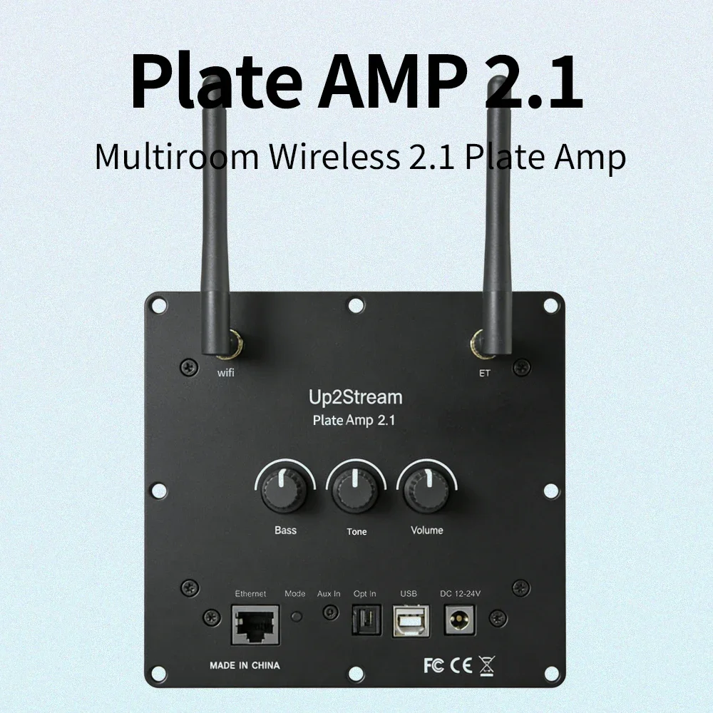 

Arylic Up2Stream 2.1 Plate Amplifier – Compact Wireless Class-D Streaming Amp for Immersive 2.1-Channel Audio Experience
