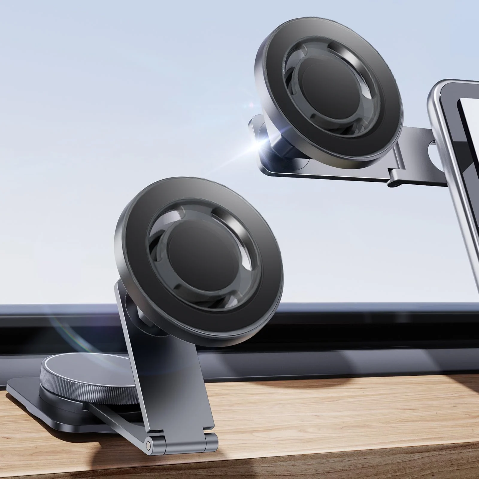 

Складное магнитное автомобильное крепление для приборной панели/тесла, автомобильный магнитный держатель для телефона с сенсорным экраном Tesla, для iPhone, зарядка не поддерживается