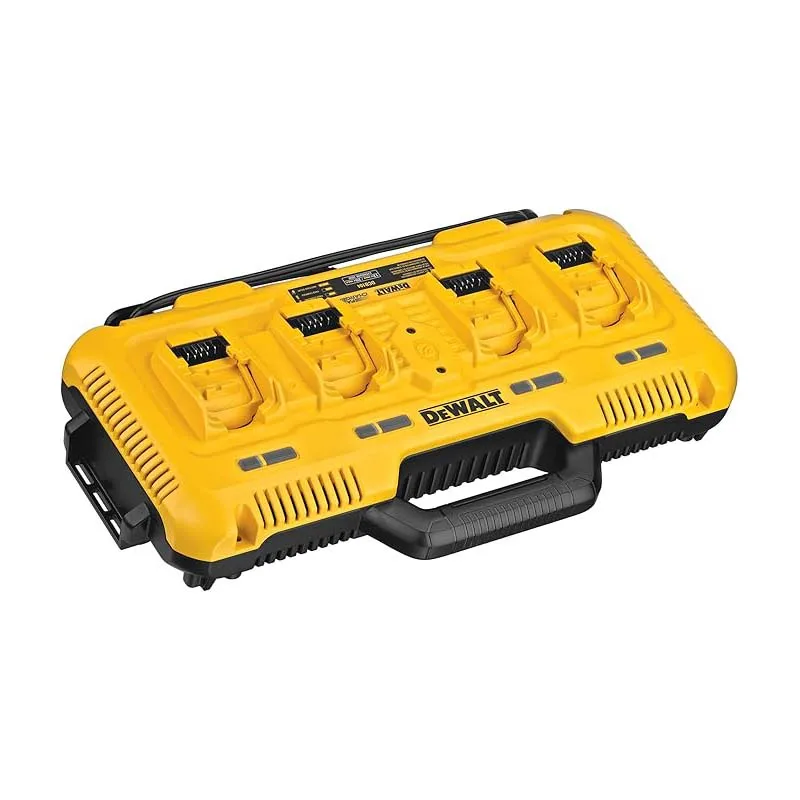 DEWALT 20V MAX* Charger, 4-Port, Rapid Charge (DCB104) , Black/Yellow