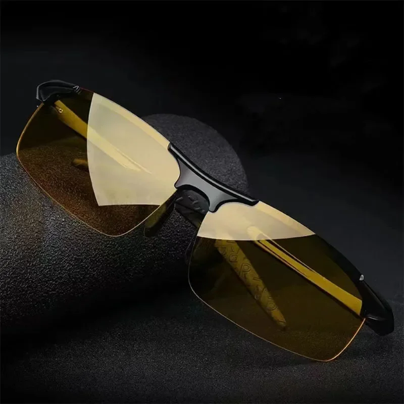 새로운 남성 편광 선글라스 남성 광 변색 사각형 태양 안경 야외 낚시 야간 운전 안경 UV400 Oculos De Sol