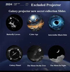 3D Galaxy Star Projector Projection Films Photo Galaxy Starry Sky Projector Lamp Slides（Excluding projectors machine）
