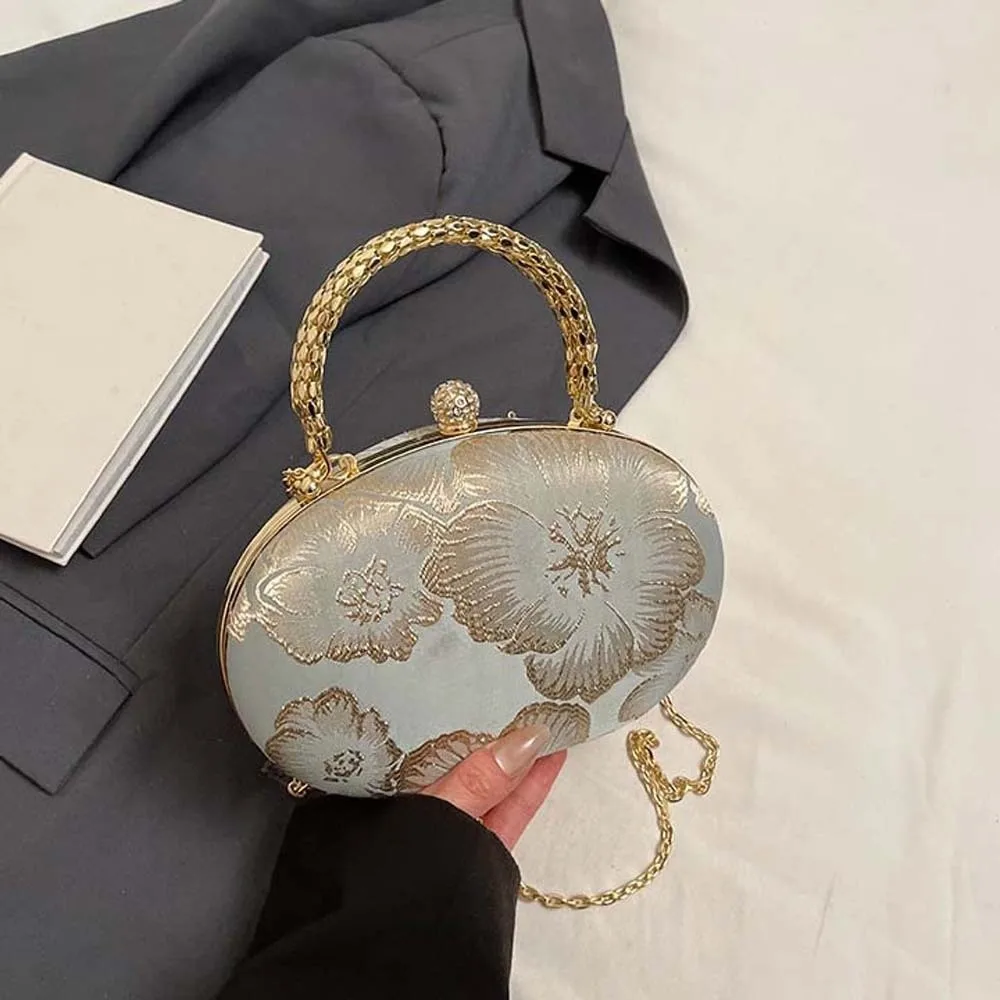 

Универсальная сумка в китайском стиле, роскошная многофункциональная вышитая эллиптическая сумочка, вечерняя сумка-клатч большой вместимости