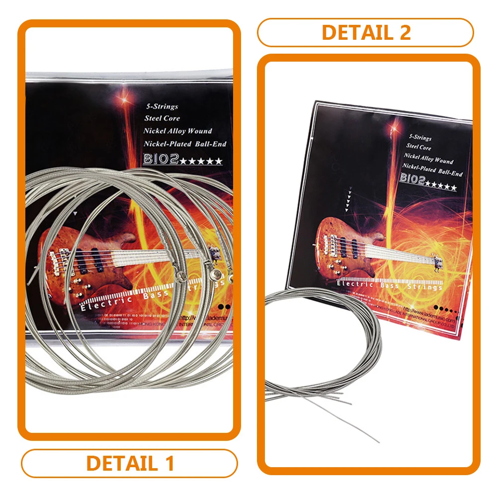 

1 Pack 5-String Electric Replacement Nickel Alloy Metal Durable High Quality Sound Guitar Accessories Instrument Parts Kit Alloy