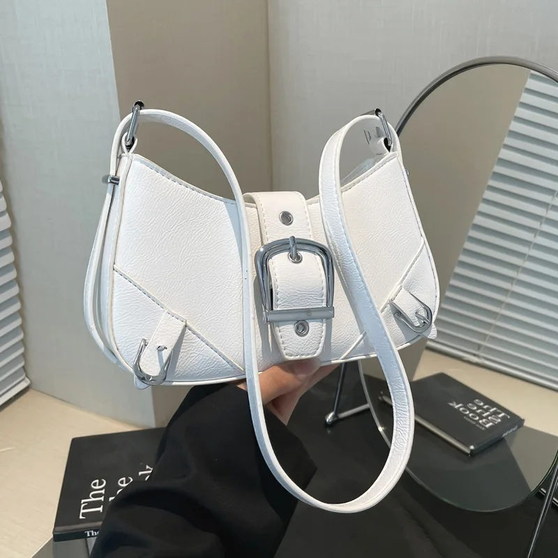 

Летняя сумка подмышки 202, минималистичный квадратный кошелек для женщин, универсальная сумка через плечо, текстурированная маленькая шикарная повседневная сумка через плечо ​