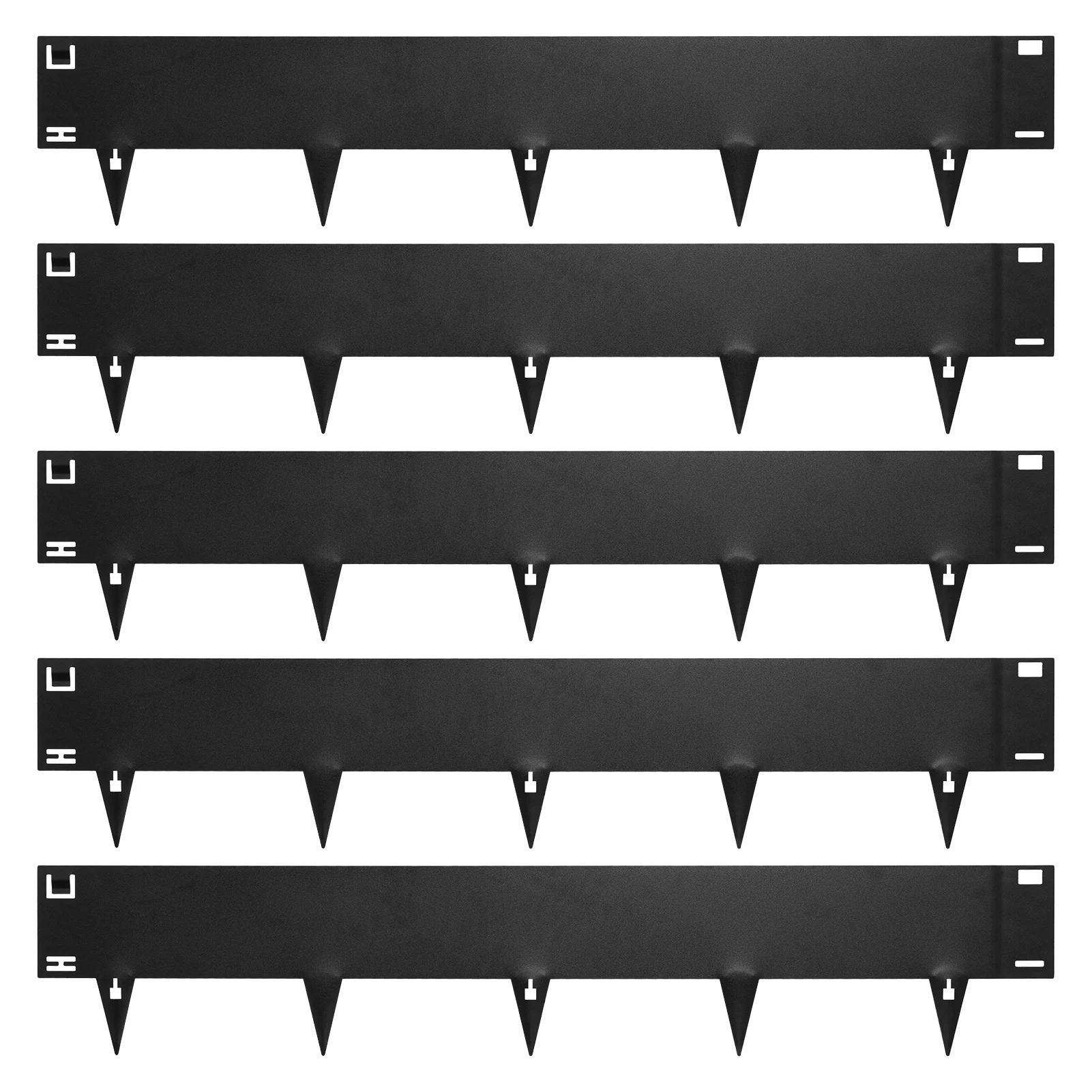 5Pcs 5.37M Garden Edging Steel Lawn Edging And Landscape Border No Dig Tall Lawn Additions Bendable Pathway Edger for Backyard Yard And Outdoor