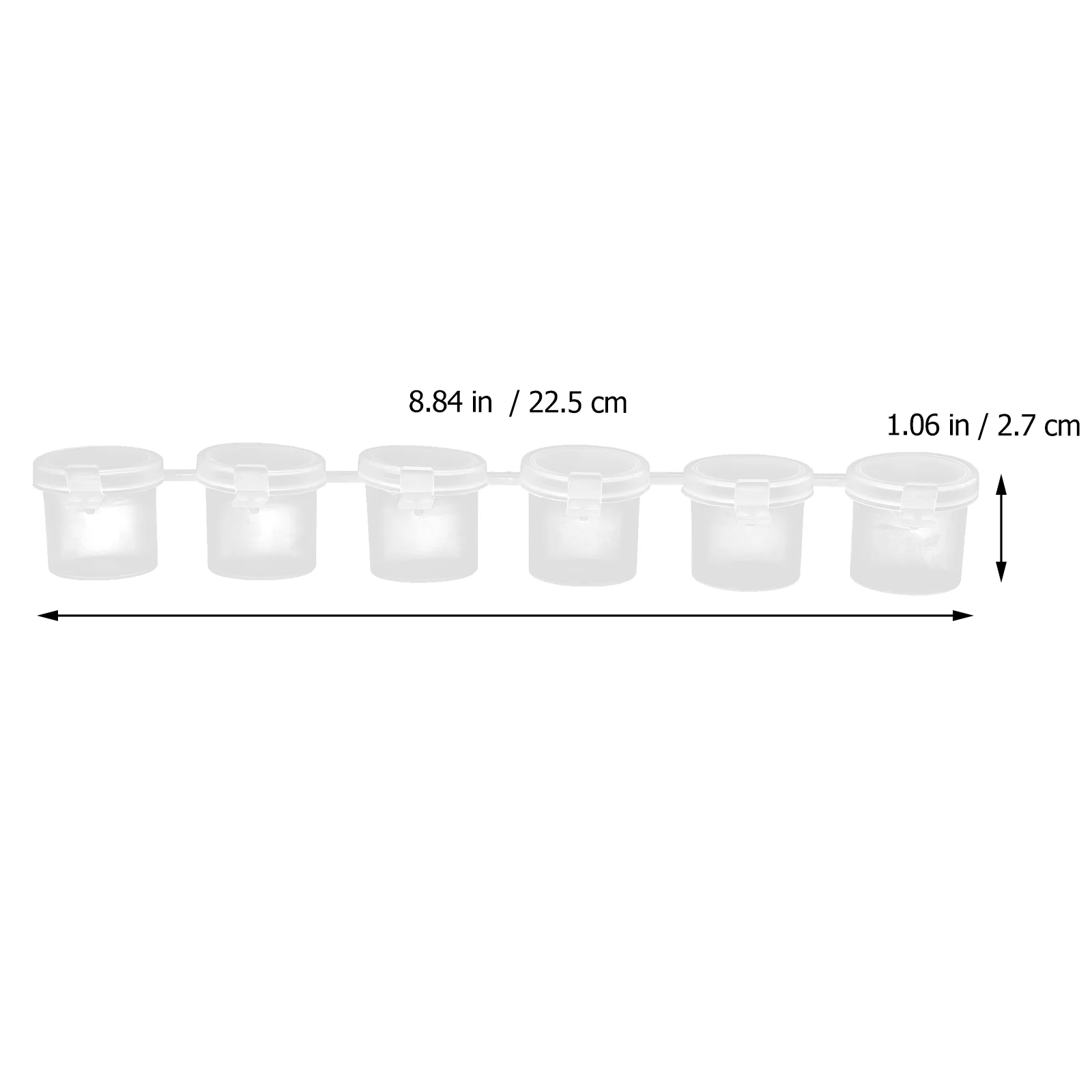 5 conjuntos de caixa de pintura pote fillable fornecimento recipientes de armazenamento transparente pequenas tiras aquarela plástico descartável