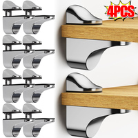 4/1pcs Adjustable Glass Shelf Holder Clamp Bathroom Support Brackets Shelves Holder Wood Shelves Support Shelf Bracket For Glass