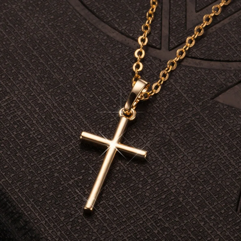 Exquisite and Fashionable Cross Necklace for Women Stainless Steel Cross Chain for Men Christian Prayer Jewelry Gift for Men