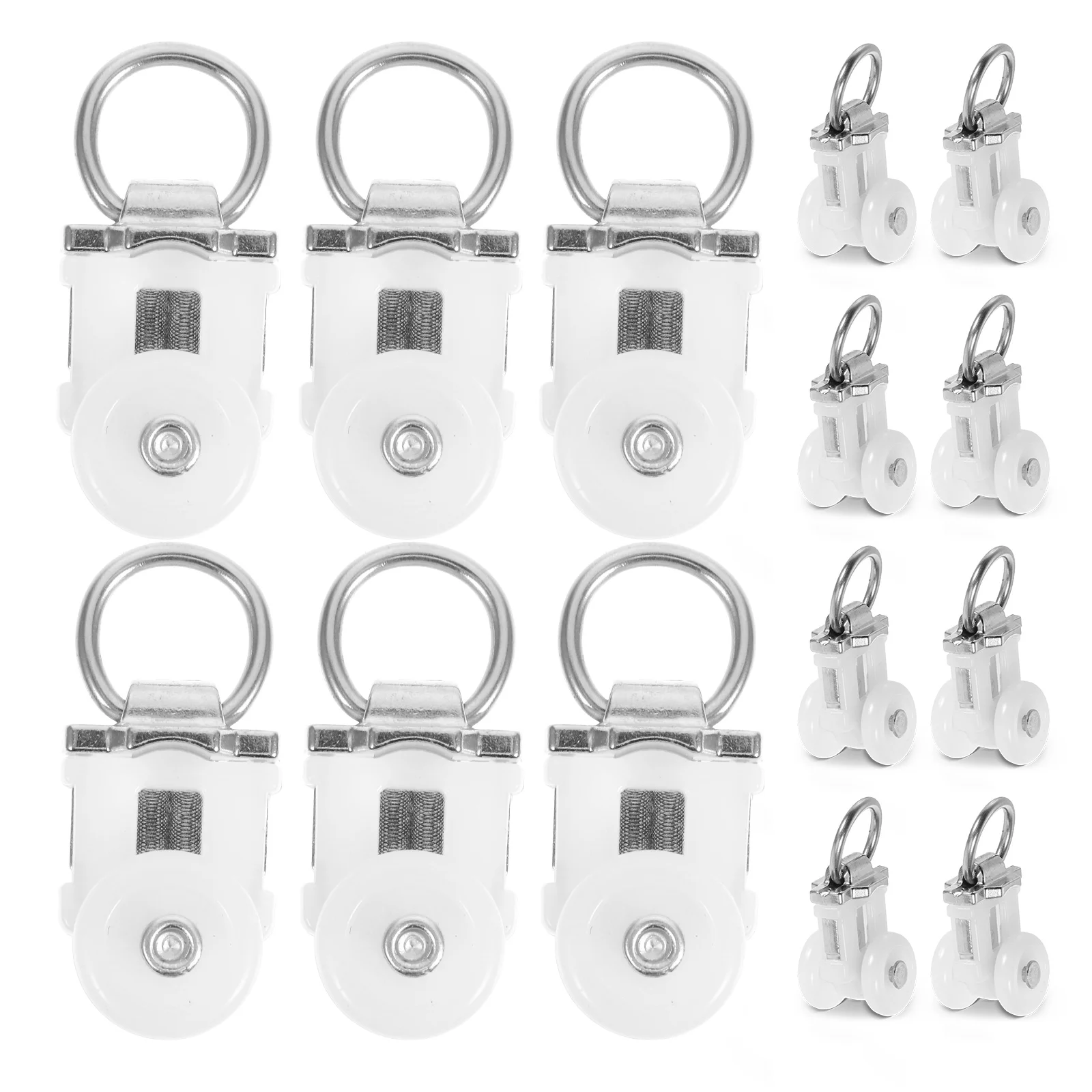 

30pcs Glider Pulley Dual Alloy Plastic Wheels Heavy Duty Smooth Sliding For Bedroom Living Room Office Track Roller For