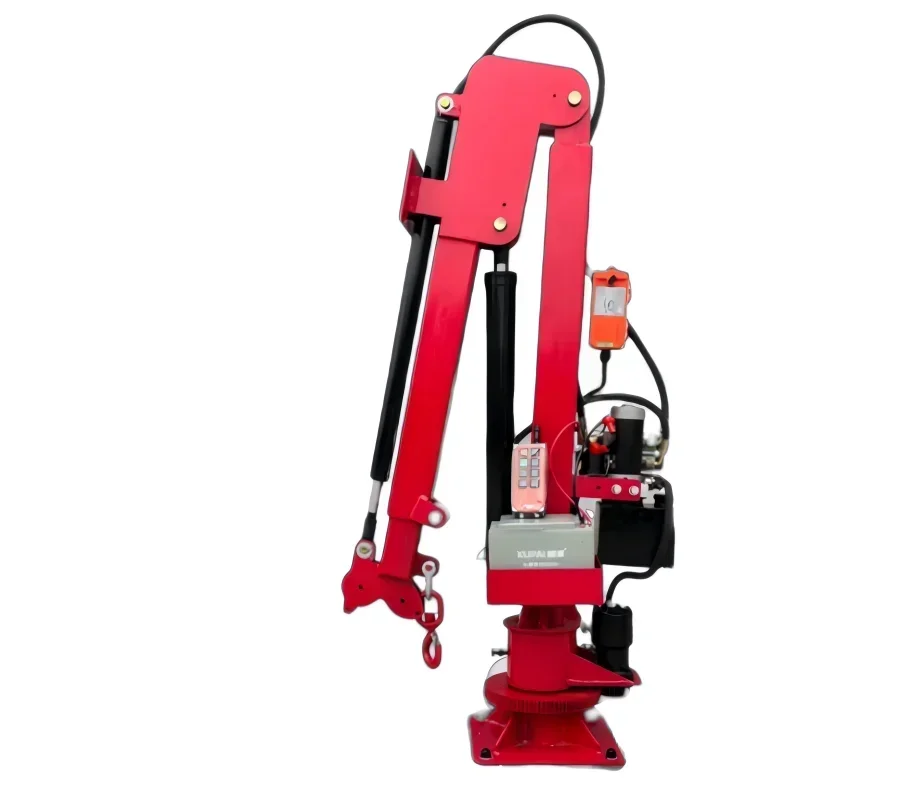 

Full Electric 12V Hydraulic Truck Mounted Crane 220 Mobile Small Truck Mounted Boom Crane Winch Remote Control Lift