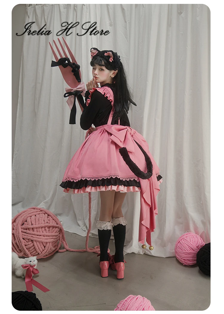 {in stock} Irelia H Store CARDCAPTOR CLEAR CARD Sakura Cosplay Costume Black and Pink Anime Lolita dress female Limited Edition