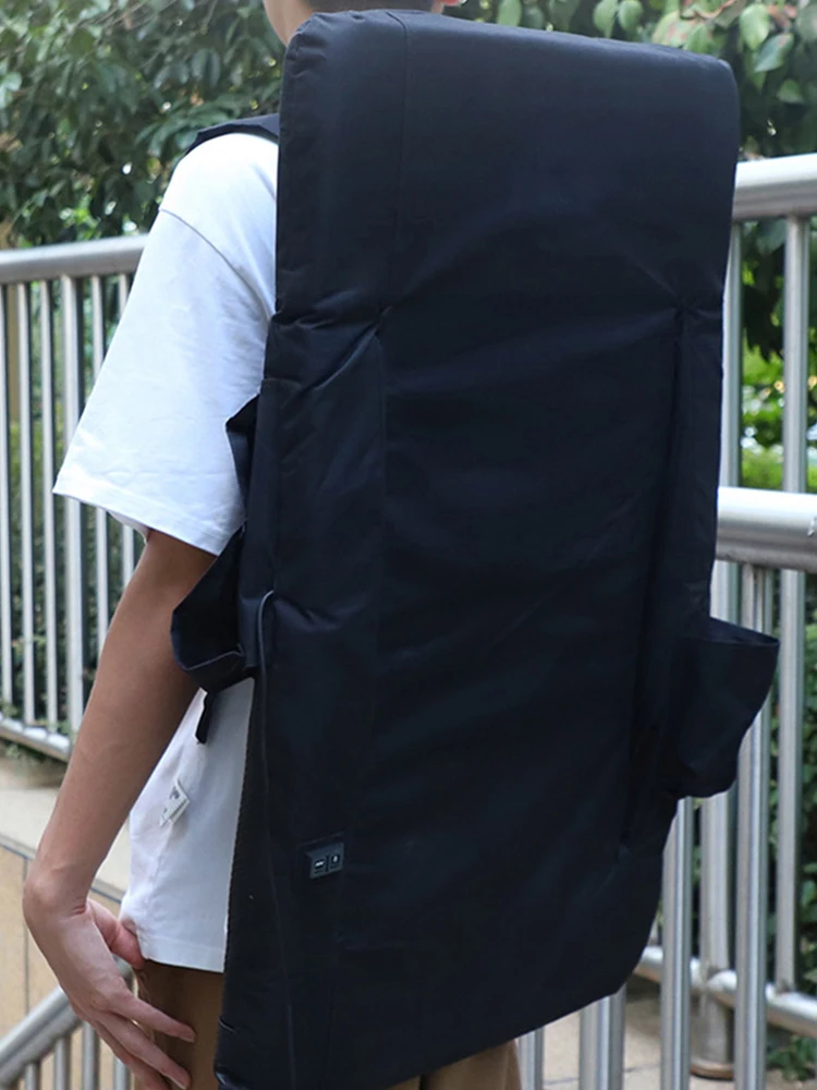 

Heated Stadium Seats with Back Support Bleacher Chair Cover 3 Speed Temperature Winter Warm Heated Seat Mat Travel Chair Cushion