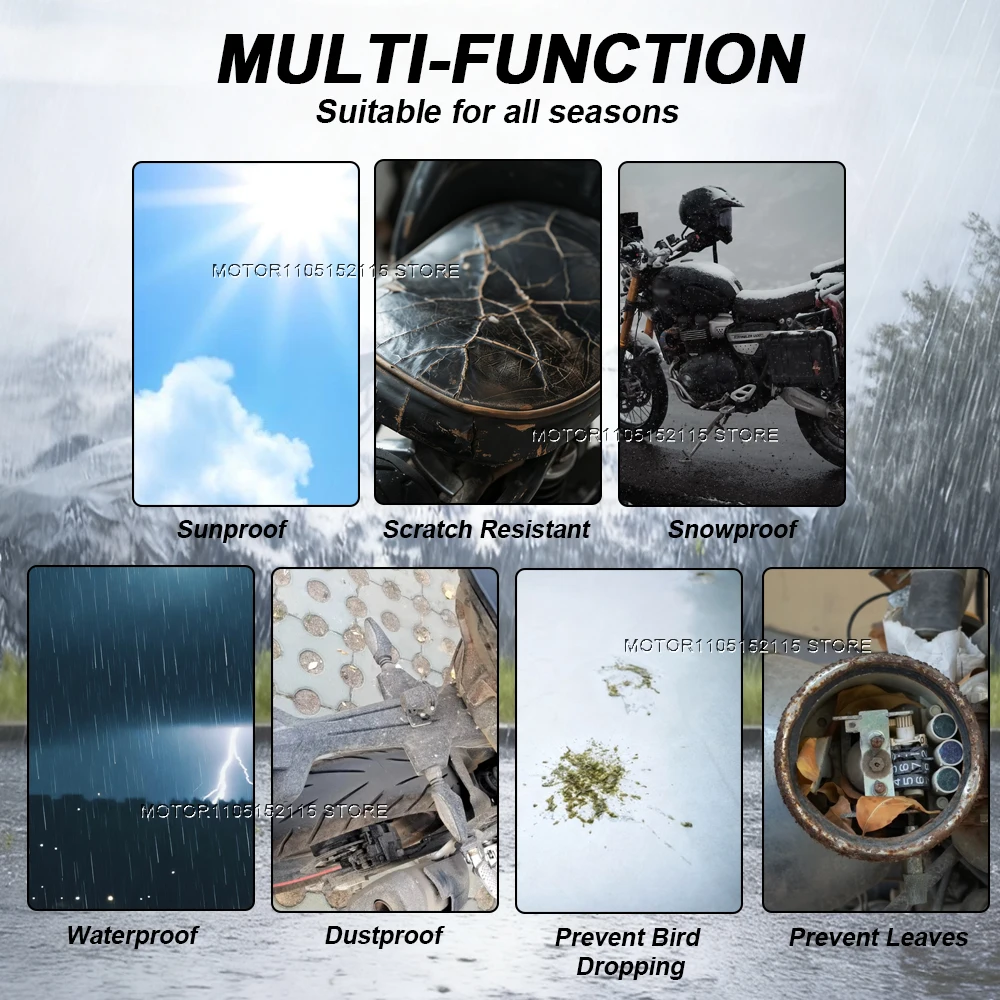 غطاء دراجة نارية UV واقية الغبار سنوبروف في الهواء الطلق المطر دراجة نارية غطاء مقاوم للماء لياماها النمر 900 النمر 900