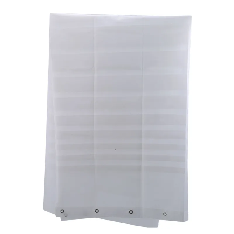 1pc Plastic PEVA Waterproof Shower Curtain Transparent White Stripe Bathroom Curtain High Quality Luxury Bath Curtain