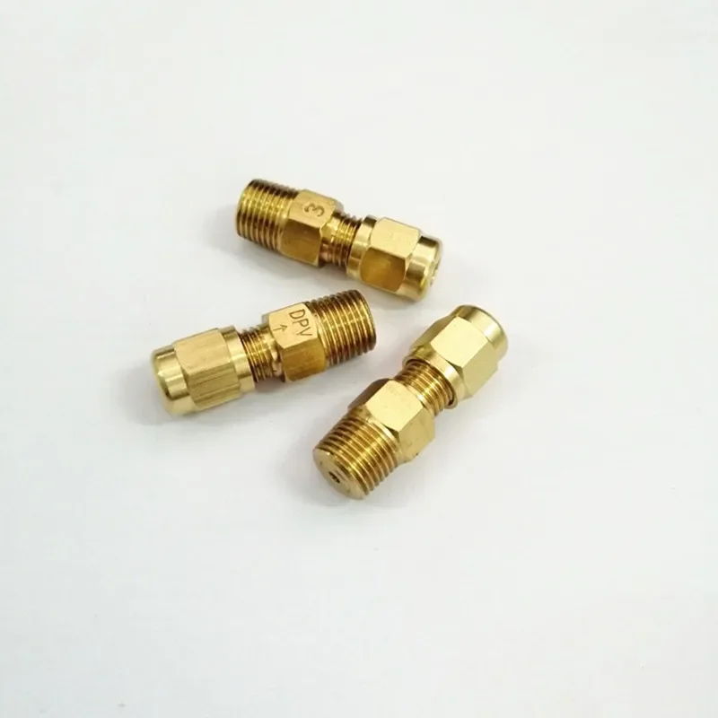 Brass DPV Type One Way Check Valve Lubrication System Controller  Distributor Separator Tube Pipe Fitting