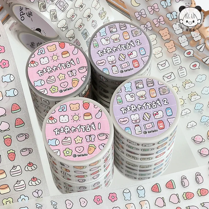 3M Graffiti Hand Tent PET Waterproof Kawaii Tape Colorful Letter Symbols Cute Cartoon Creative Decorative Stickers Material