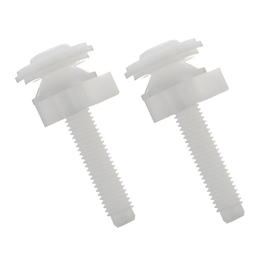 

2 Pcs Toilet Lid Screws Pom Plastic Mounting Bolts 3 2 Pads Bathroom Seat Covers Fixing Kit Replacement Hardware Universal Fit