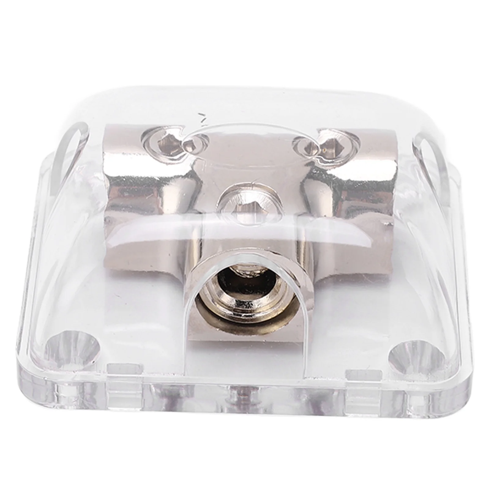 2 Way Power Distribution Block 0GA 1 in 2 Out Zinc Alloy Chrome Plated Universal for Car Boat