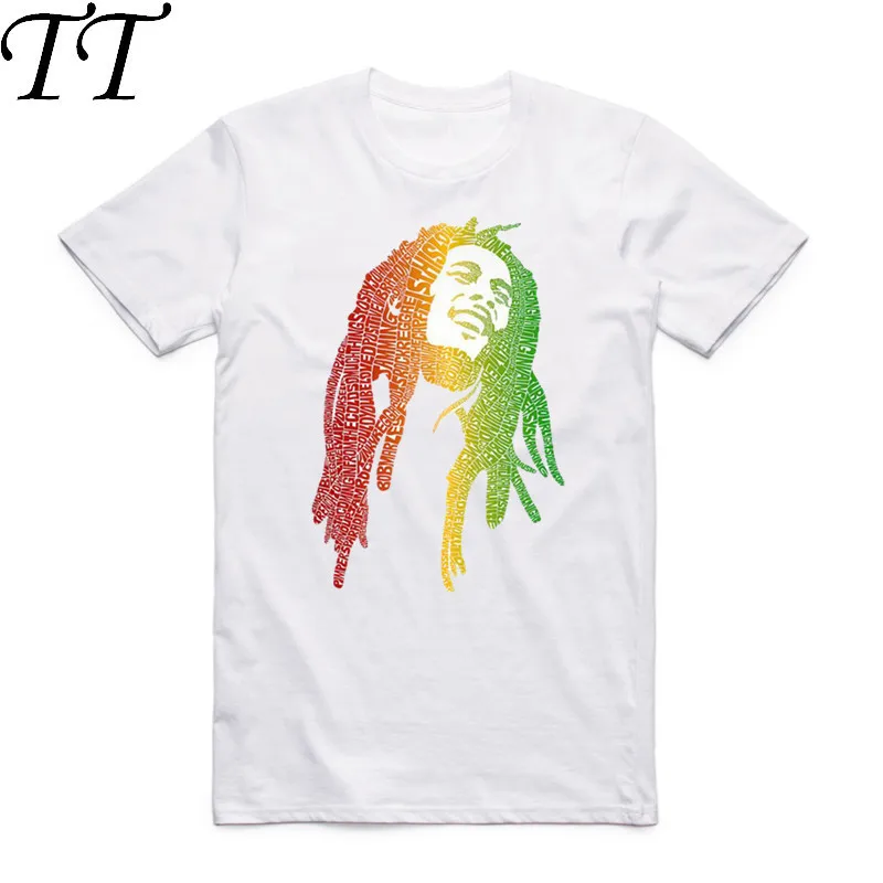 

2025 2019 Bob Marley Fashion T-shirts Summer Short Sleeve Reggae Music T Shirt Casual Streetwear Men White Clothing Size XXXL