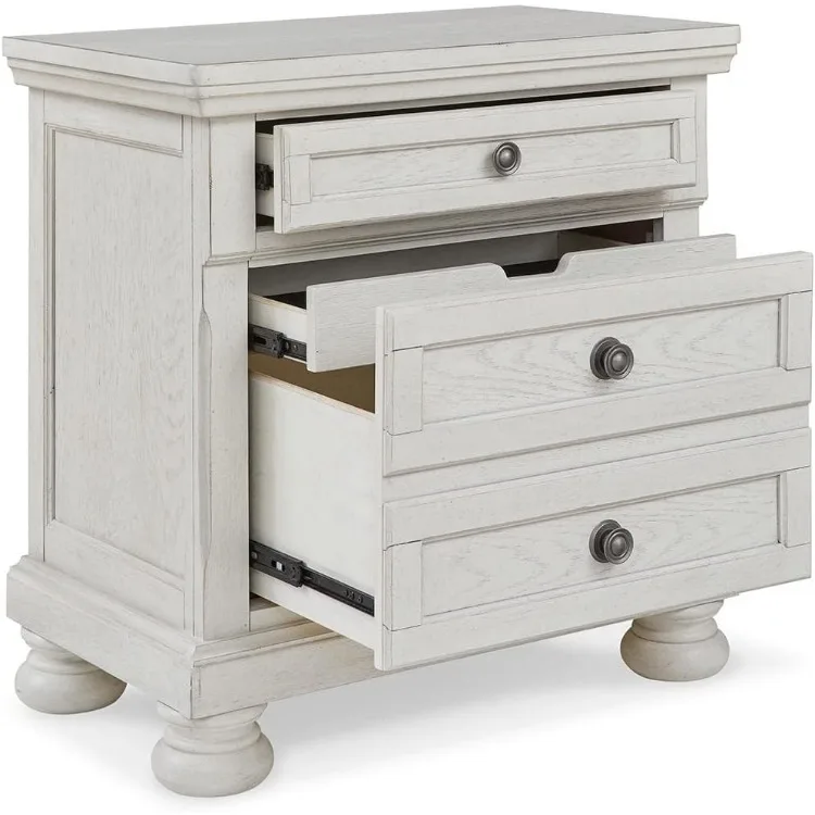 Ashley Robbinsdale Traditional 2 Drawer Night Stand, White