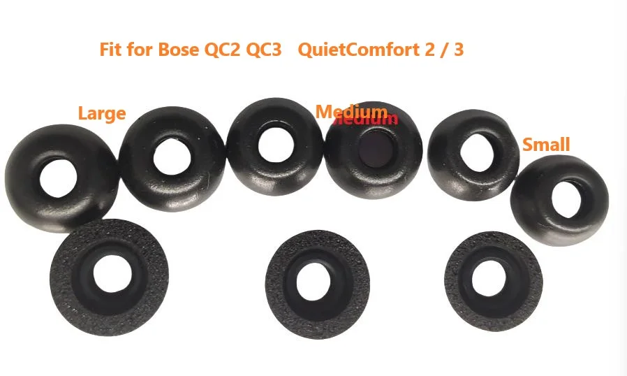 6pcs memory foam Ear tips fit For Bose QuietComfort 2/3 QC2 QC3 Ear buds