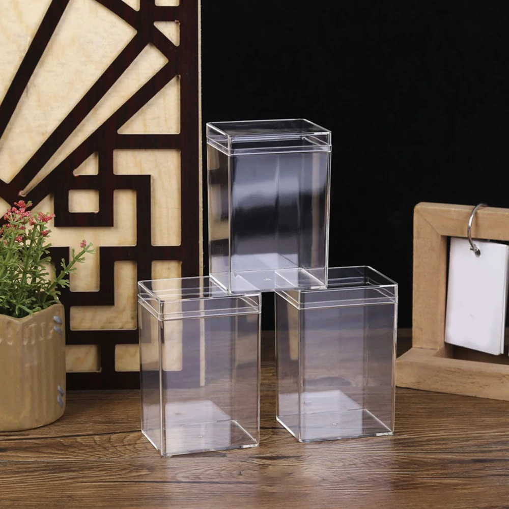 

Clear Storage Boxes Acrylic Display Box Storage Containers Treats Candy Beads Boxes Doll Collectible Hairpin Organizer Box