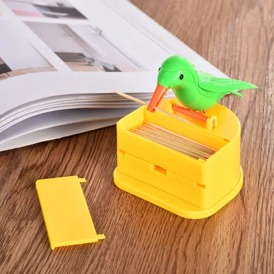 New Small Bird Toothpick Container Automatic Toothpick Dispenser Toothpick Holder Home Decoration Kitchen Accessories
