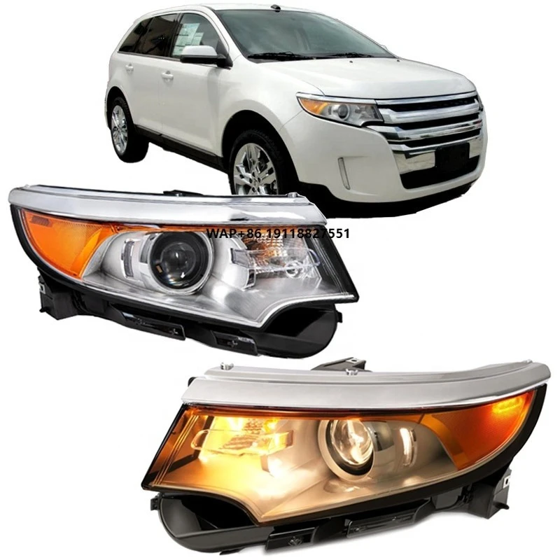 

Headlights for Edge 2011 2012 2013 2014 Halogen Projector Headlamp Clear Lens Head Light Lamp FO2502291 FO2503291