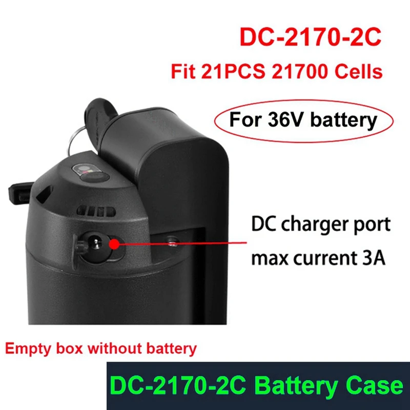 Ebike Battery Case Empty Box 10S 15A 36V BMS Fit 21PCS Cells Haitu Little Water Kettle Shell