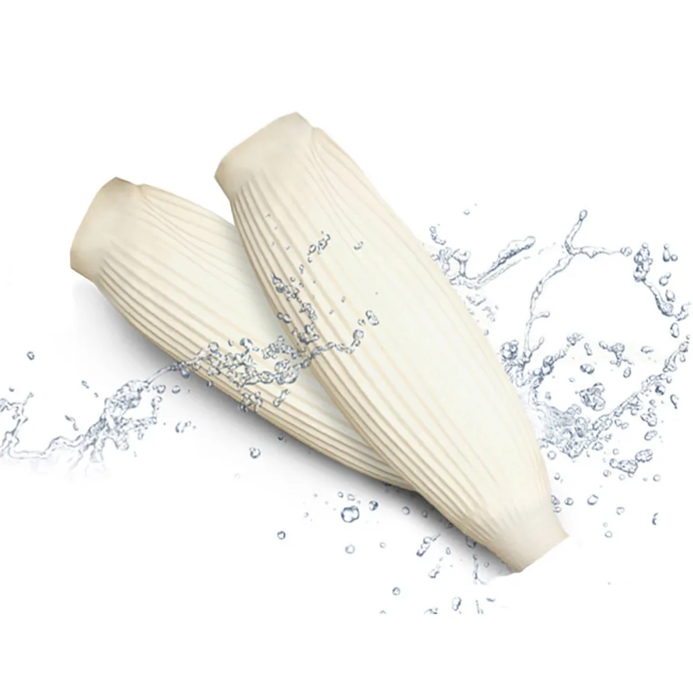 

1Pair Waterproof Oilproof Arm Sleeves Oversleeve Kitchen Cooking Protector White 40Cm Cleaning Tool