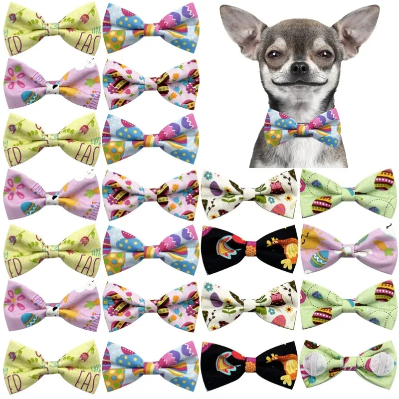 50/100PCS Easter Cute Dog Bow Ties Collar Accessories  Small Dogs Accessories Pets Acessorios Pets