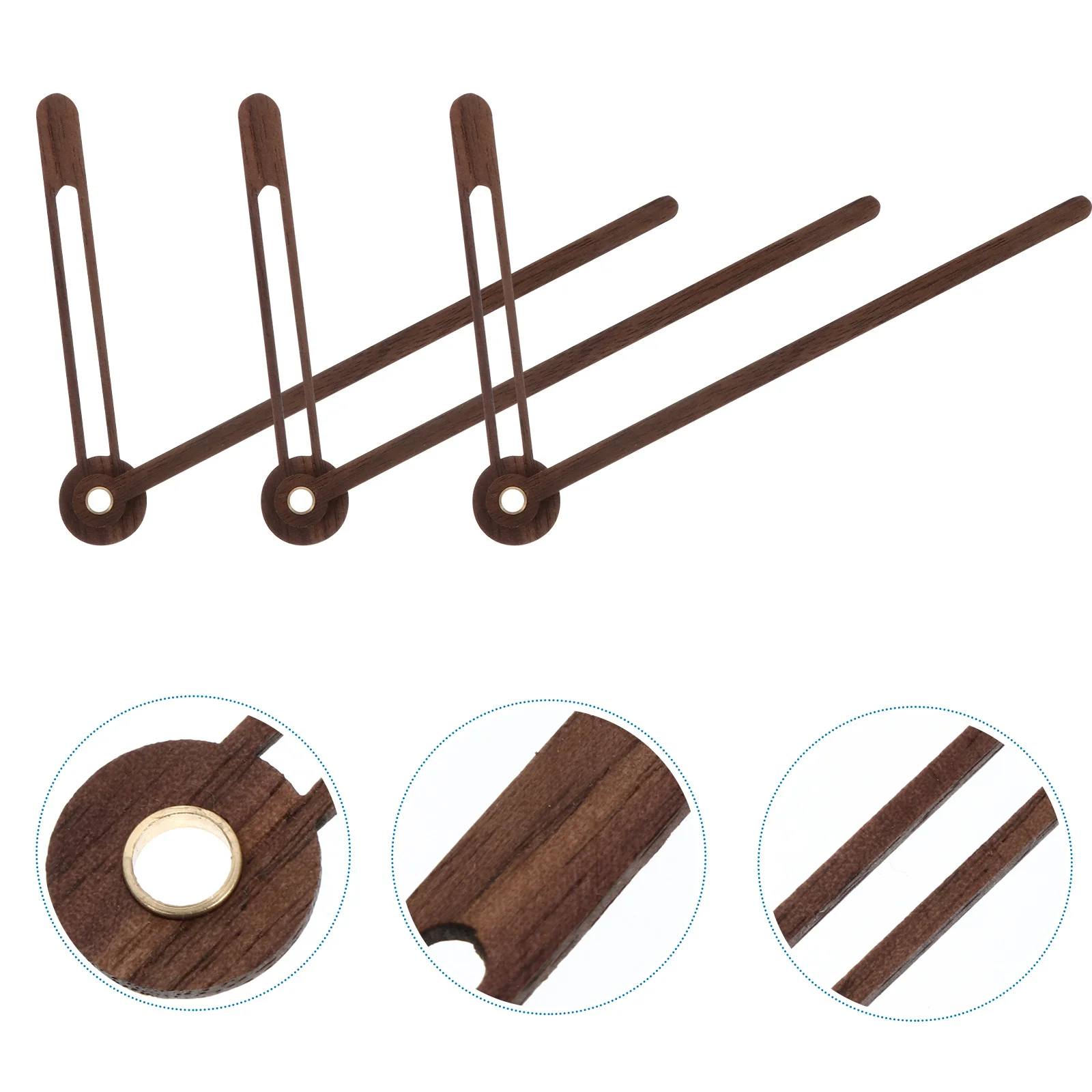 

5Sets Wood Clock Hands Wooden Precision Pointers Replacement Parts for Wall Cross Stitch Clocks DIY Home Clock Needles