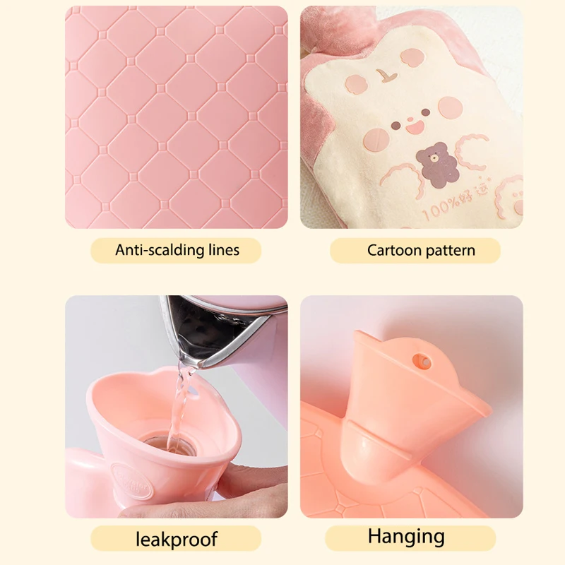 Cute Large Warmer Hot Water Bag for Period Pain Stuffed Menstrual Colic Heater Plush Hand Warmer Seed Guatero Bottle