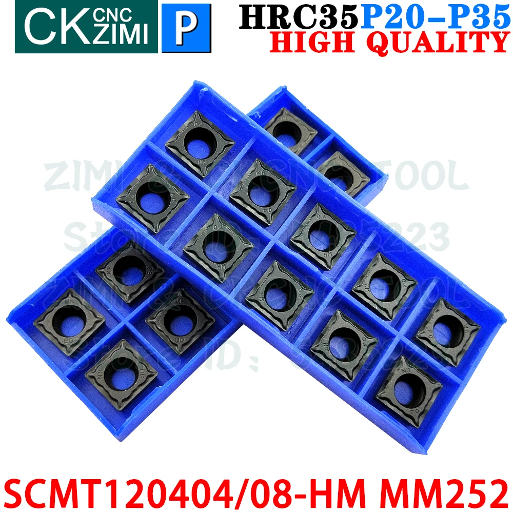 SCMT120404-HM MM252 SCMT120408-HM MM252 超硬インサート旋削インサートツール鋼用 SCMT 1204 SCMT1204 HM CNCメカニカルウッドメタル旋盤ツール