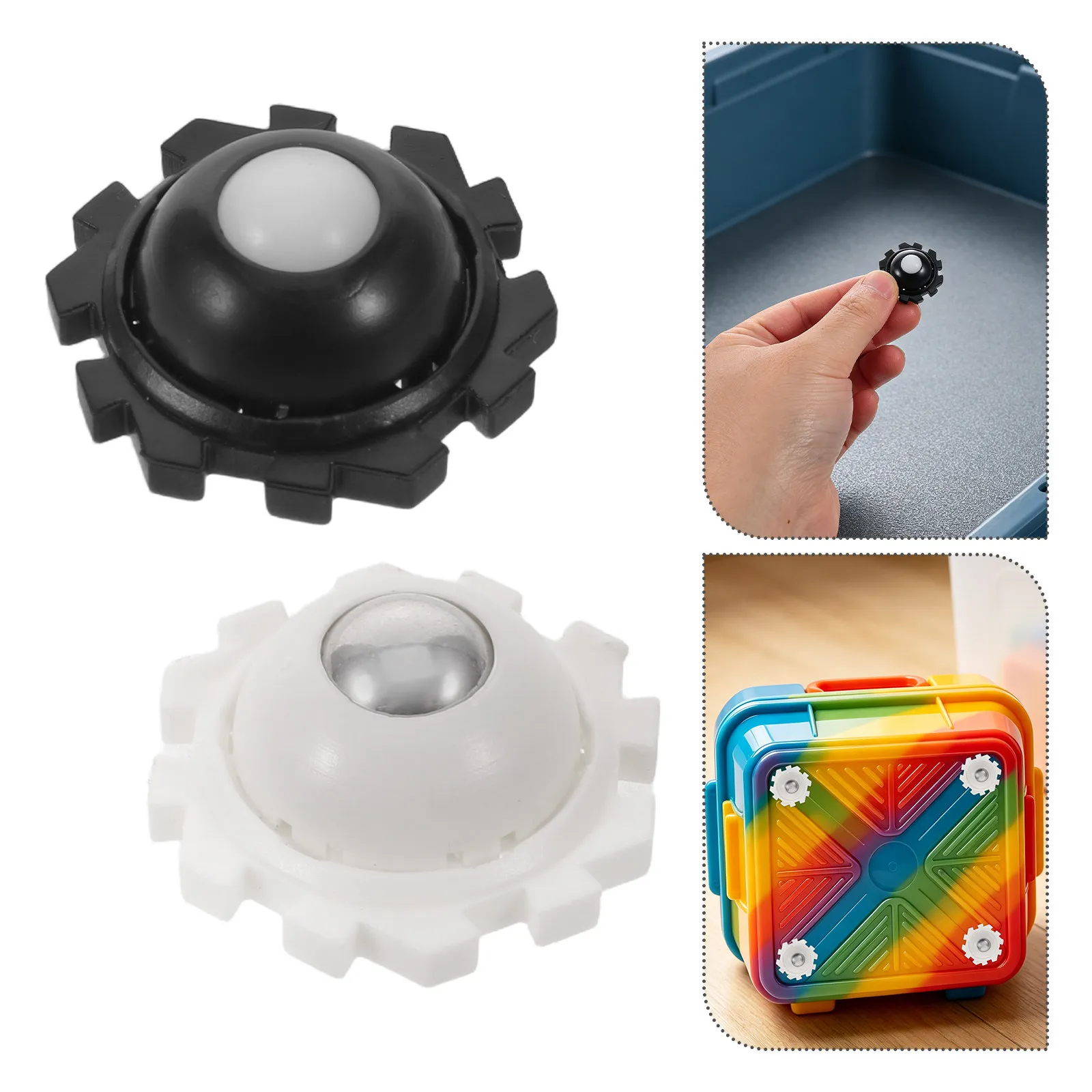 20Pcs Rolling Storage Box Ball Casters Self Adhesive Mini Swivel Caster Wheels Universal Small Furniture Casters for Kitchen