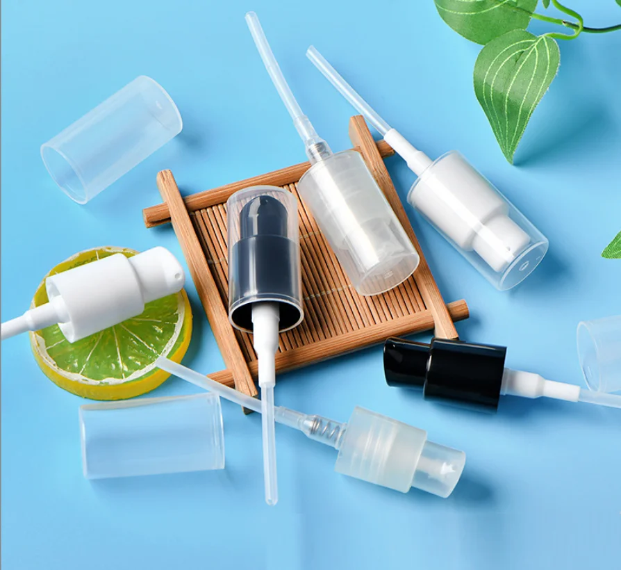 18/410 white/black/clear lotion press pump plastic glass bottle serum lotion foundation recovery skin care cometic packing
