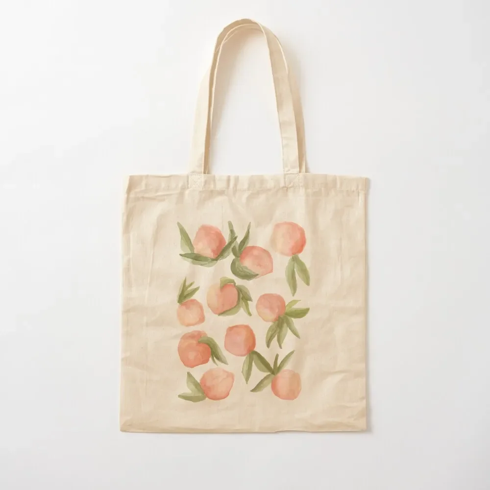

Watercolor Peaches Tote Bag free delivery bags personalized tote custom canvas bag