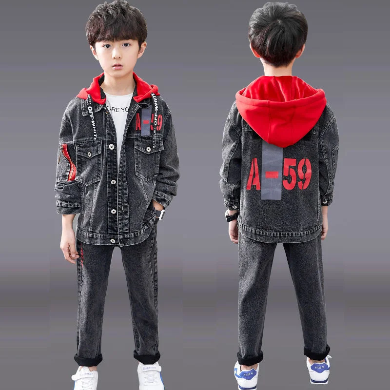 Boys Suit Coat+Pants Cotton 2Pcs/Sets 2023 Vintage Spring Autumn Sports Sets Tracksuit Children Clothing