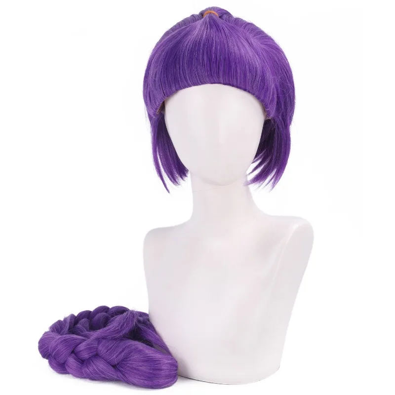 2025 K-pop Demon Hunter Group Rumi Cosplay Wig | Clip-In Ponytail with Tiger Clip & Adjustable Tie, Character Hairstyle for Kids